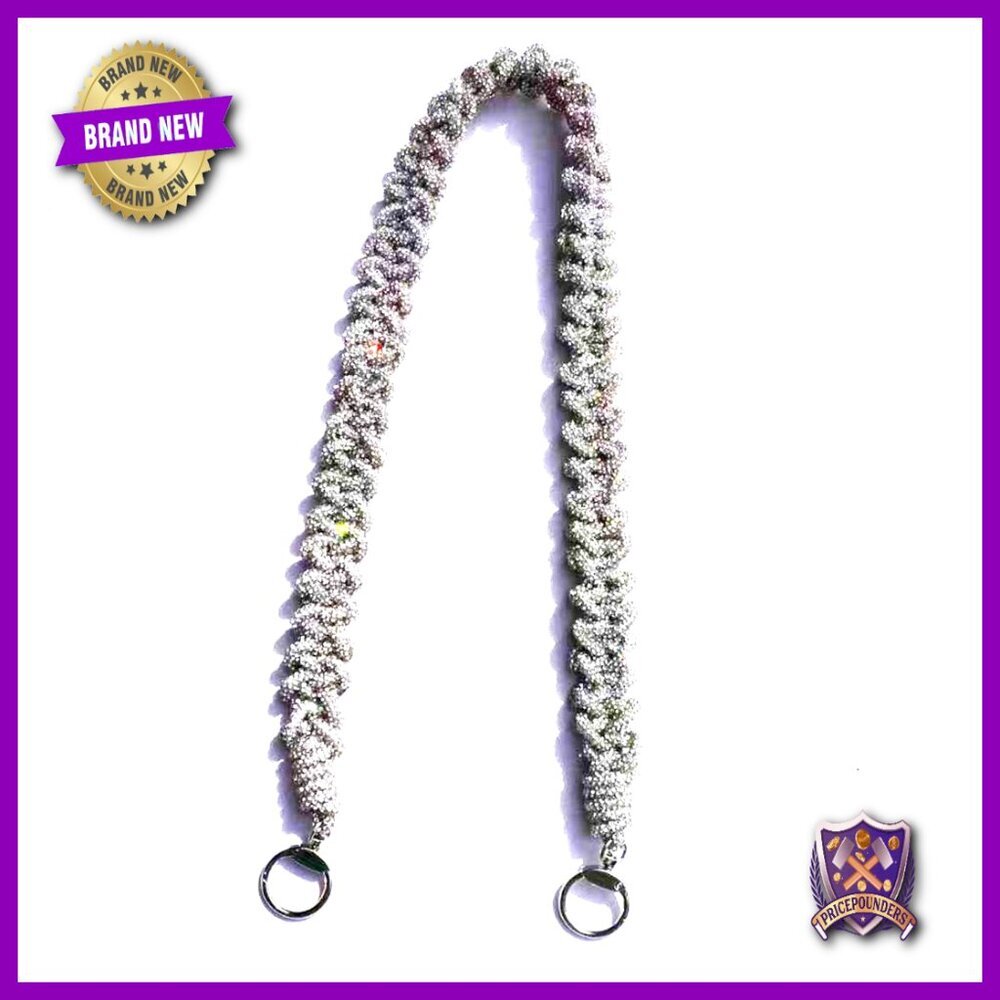 Rhinestone Crystal Braided Purse Strap Glitter Shoulder Strap Elegant Y2K